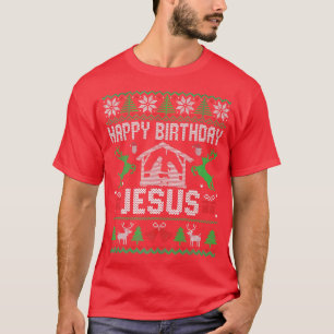 Weihnachts-Outfit glücklich Geburtstag Jesus Feier T-Shirt