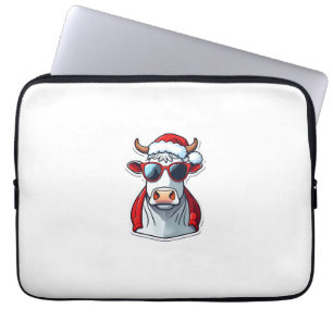 Weihnachts-Outfit Xmas Frohe Weihnachts-Tshirt Kuh Laptopschutzhülle