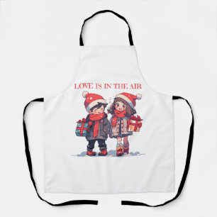 Weihnachts-Paar - Liebe liegt in der Luft Schürze