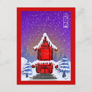 Weihnachts-Pagoda Postkarte