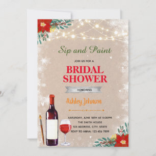 Weihnachts-Paint-and-Sip-Einladung Einladung