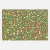 Weihnachts Paint Spatter Muster Red Green Creme Geschenkpapier Set (Vorderseite 2)
