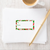 Weihnachts-Paint-Spritzer Adressaufkleber (Insitu)