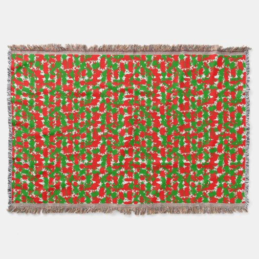 Weihnachts-Paint-Spritzer Decke (Vorderseite)