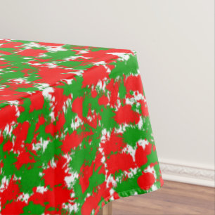Weihnachts-Paint-Spritzer Tischdecke