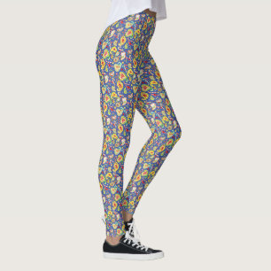 Weihnachts-Paisley-Süßigkeiten-Schleife-Wasserfarb Leggings
