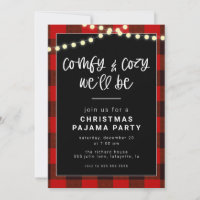 Weihnachts-Pajama-Party Einladung