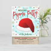 Weihnachts-Pajama-Party Einladung (Stehend Vorderseite)