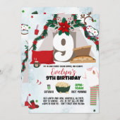 Weihnachts-Pajama-Party Einladung (Vorne/Hinten)