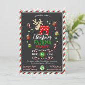 Weihnachts-Pajama-Party Einladung (Stehend Vorderseite)
