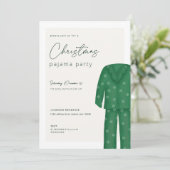 Weihnachts-Pajama-Party Einladung | Feiertag (Stehend Vorderseite)