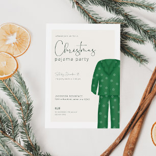 Weihnachts-Pajama-Party Einladung Feiertag
