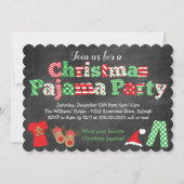 Weihnachts-Pajama-Party Einladung - Halbpension (Vorderseite)