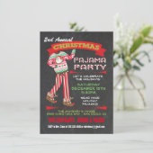 Weihnachts-Pajama-Party Einladungen (Stehend Vorderseite)