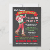 Weihnachts-Pajama-Party Einladungen (Vorderseite)