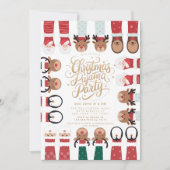 Weihnachts-Pajama-Party Kids-Feiertag Einladung (Vorderseite)