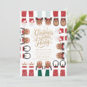 Weihnachts-Pajama-Party Kids-Feiertag Einladung (Stehend Vorderseite)