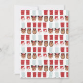 Weihnachts-Pajama-Party Kids-Feiertag Einladung (Rückseite)