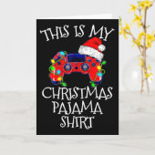 Weihnachts-Pajama-Shirt-Videospielcontroller Santa Karte (Gelbe Blume)