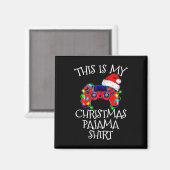 Weihnachts-Pajama-Shirt-Videospielcontroller Santa Magnet (Vorderseite/Rückseite)