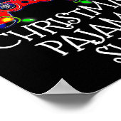 Weihnachts-Pajama-Shirt-Videospielcontroller Santa Poster (Ecke)