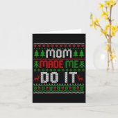 Weihnachts-Pajamas Familienmatte - Mama macht mich Karte (Gelbe Blume)