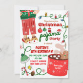 Weihnachts Pajamas Geburtstagsparty Einladung (Vorderseite)