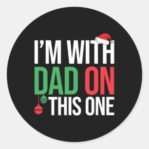 Weihnachts-Pajamas meiner Familie passen zu Vater Runder Aufkleber