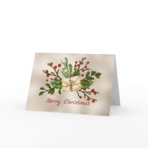 Weihnachts-Paket Rote Berries Grüne Wasserfarbe