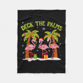 Weihnachts Palm Tree Flamingo Sommer Beach Urlaub Fleecedecke (Vorderseite)