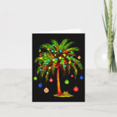 Weihnachts Palm Tree Light Hawaiian Tropical Xmas Karte (Vorderseite)