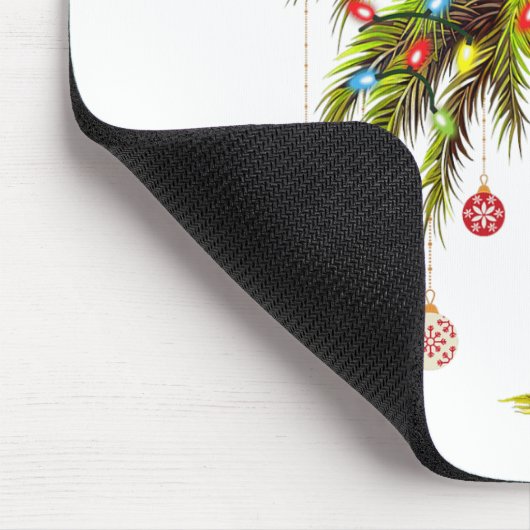 Weihnachts Palm Tree Light Hawaiian Tropical Xmas Mousepad (Ecke)