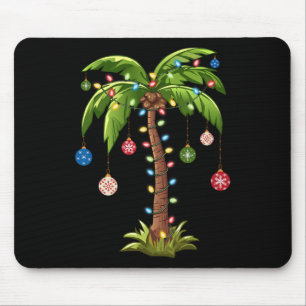 Weihnachts Palm Tree Light Hawaiian Tropical Xmas Mousepad