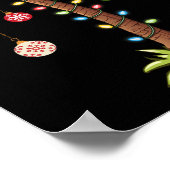 Weihnachts Palm Tree Light Hawaiian Tropical Xmas Poster (Ecke)