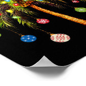 Weihnachts Palm Tree Light Hawaiian Tropical Xmas Poster (Ecke)