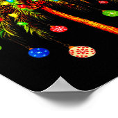 Weihnachts Palm Tree Light Hawaiian Tropical Xmas Poster (Ecke)