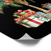 Weihnachts Palm Tree Lights Hawaiin Trocal Xmas Wa Poster (Ecke)