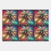 Weihnachts Palm Tree Tropical Beach Decoupage Geschenkpapier Set (Vorderseite)