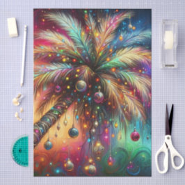 Weihnachts Palm Tree Tropical Beach Decoupage Seidenpapier