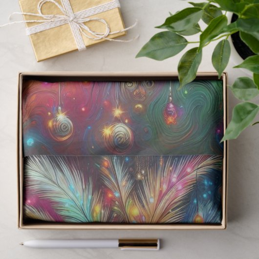 Weihnachts Palm Tree Tropical Beach Decoupage Seidenpapier (Geschenk)