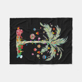 Weihnachts Palm Tree Tropical Xmas Beach Florida H Fleecedecke (Vorderseite (Horizontal))