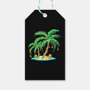 Weihnachts Palm Tree Tropical Xmas Geschenk Coconu Geschenkanhänger