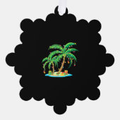 Weihnachts Palm Tree Tropical Xmas Geschenk Coconu Ornament Karte (Vorderseite)