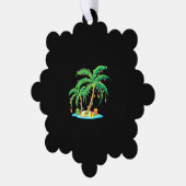 Weihnachts Palm Tree Tropical Xmas Geschenk Coconu Ornament Karte (Linke Ecke)