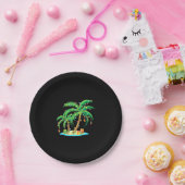 Weihnachts Palm Tree Tropical Xmas Geschenk Coconu Pappteller (Party)