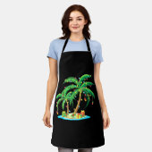 Weihnachts Palm Tree Tropical Xmas Geschenk Coconu Schürze (Getragen)
