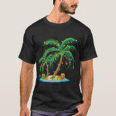 Weihnachts Palm Tree Tropical Xmas Geschenk Coconu T-Shirt (Vorderseite)