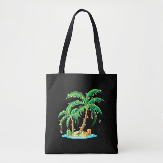 Weihnachts Palm Tree Tropical Xmas Geschenk Coconu Tasche (Vorderseite)