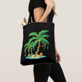 Weihnachts Palm Tree Tropical Xmas Geschenk Coconu Tasche (Von Nahem)