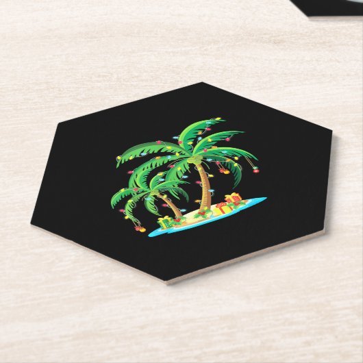 Weihnachts Palm Tree Tropical Xmas Geschenk Coconu Untersetzer (angewinkelt)